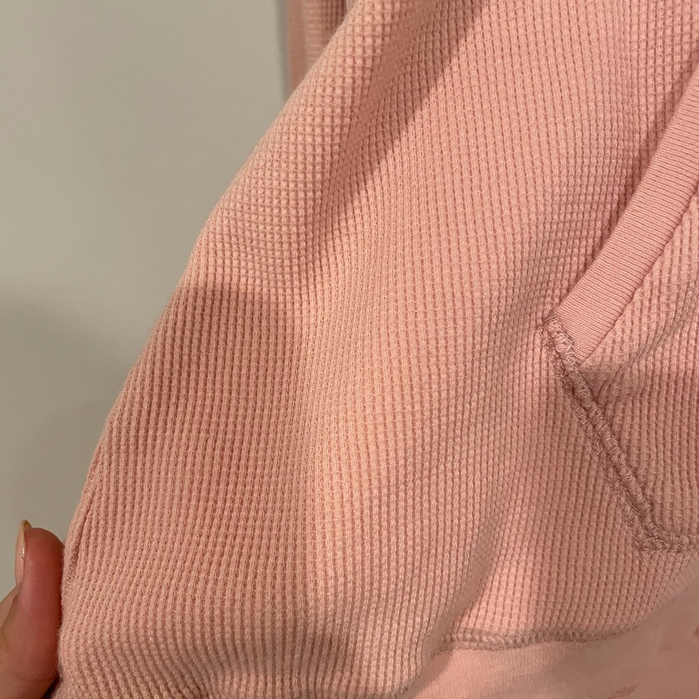 Waffle knit hoodie - Picture 3 of 4